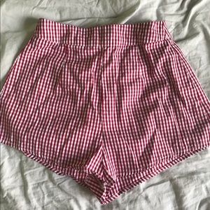 Gingham High-rise Shorts NWOT